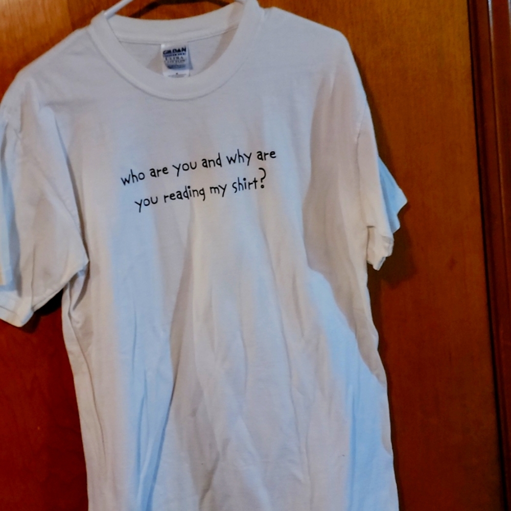 Funny white tee